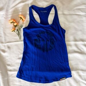 Spartan Race Official Helmet Logo Racerback Tank - Blue - Small